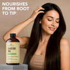 Botanic Hearth pure castor oil clean ingredients label close up view