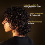 Back label view of BASED BODYWORKS curl cream highlighting the natural agave and castor oil ingredients