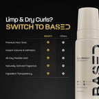 Close up view of the pump mechanism on the imported volume styling mousse