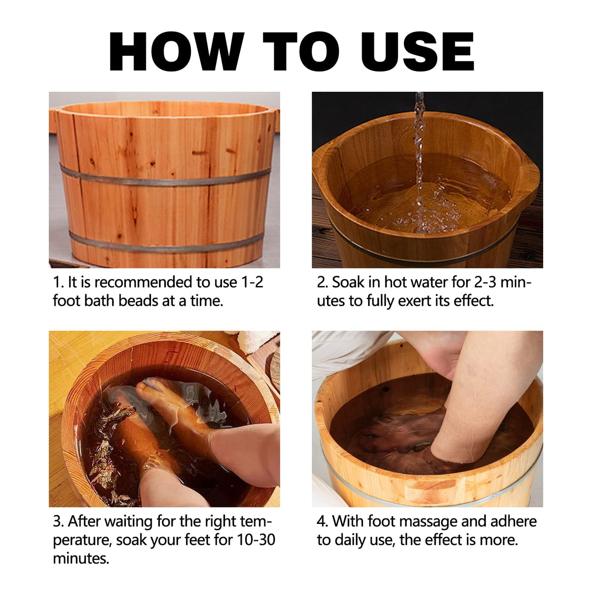 Instructions layout on how to use BEFIVECOK herbal cleansing beads for men and women