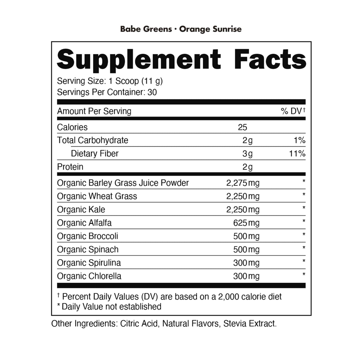 Bucked Up Organic Greens 30 servings container packaging