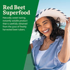Floradix Salus Organic Red Beet Crystals superfood supplement premium packaging details.