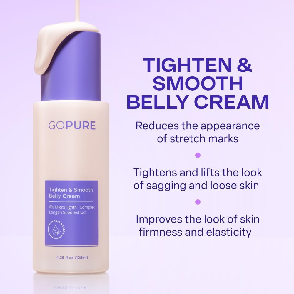 GOPURE body firming moisturizer showing the texture of the anti cellulite cream