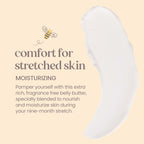 Fragrance free belly butter for stretch marks open tub view