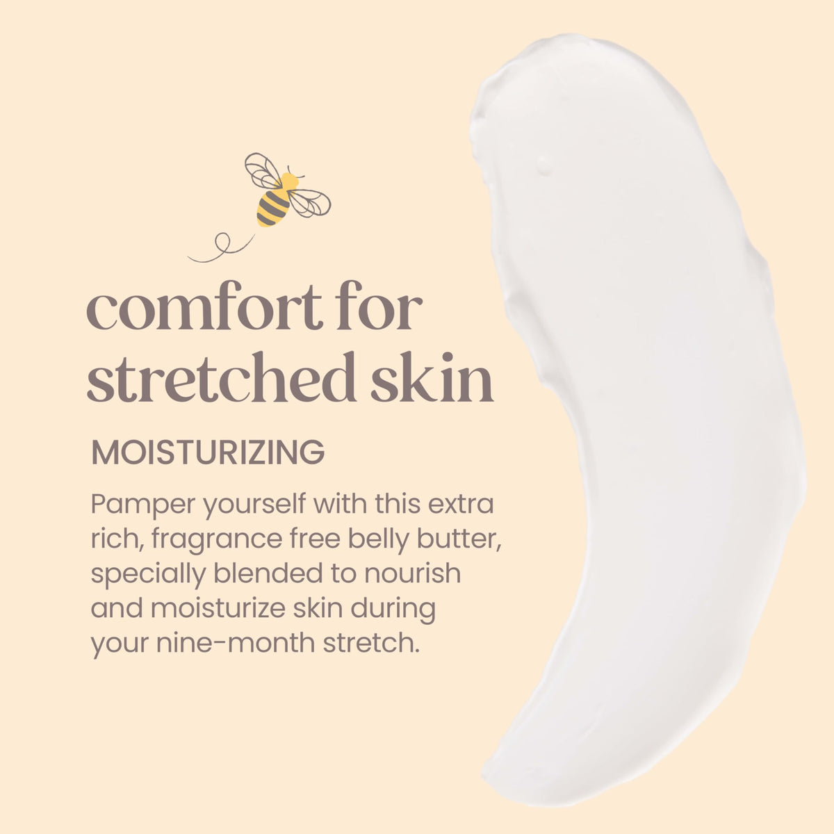 Fragrance free belly butter for stretch marks open tub view