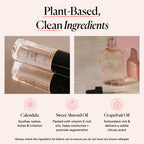 Quick drying vegan belly oil for postpartum scar care.