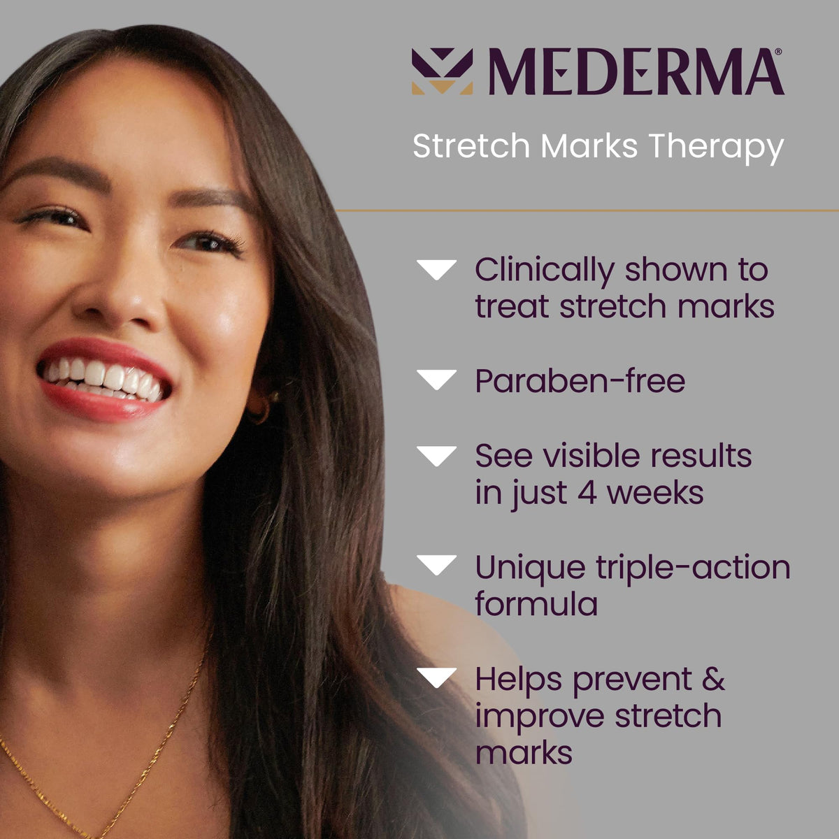 Mederma stretch mark therapy lotion package sizing for body care
