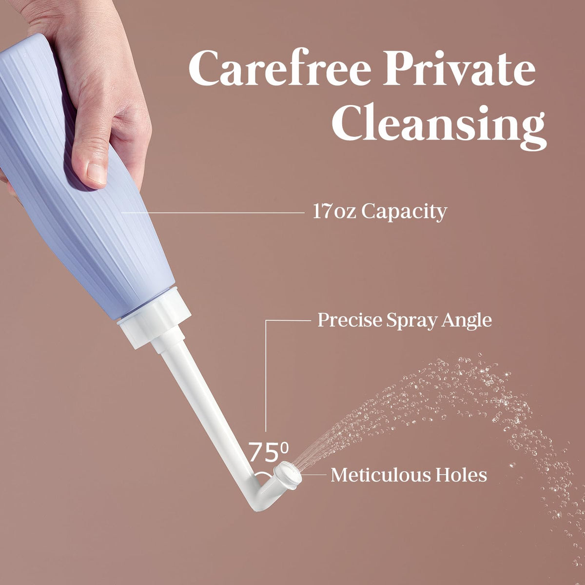 Glamommy upside down perineal irrigation bottle with angled spray nozzle for new mom hygiene