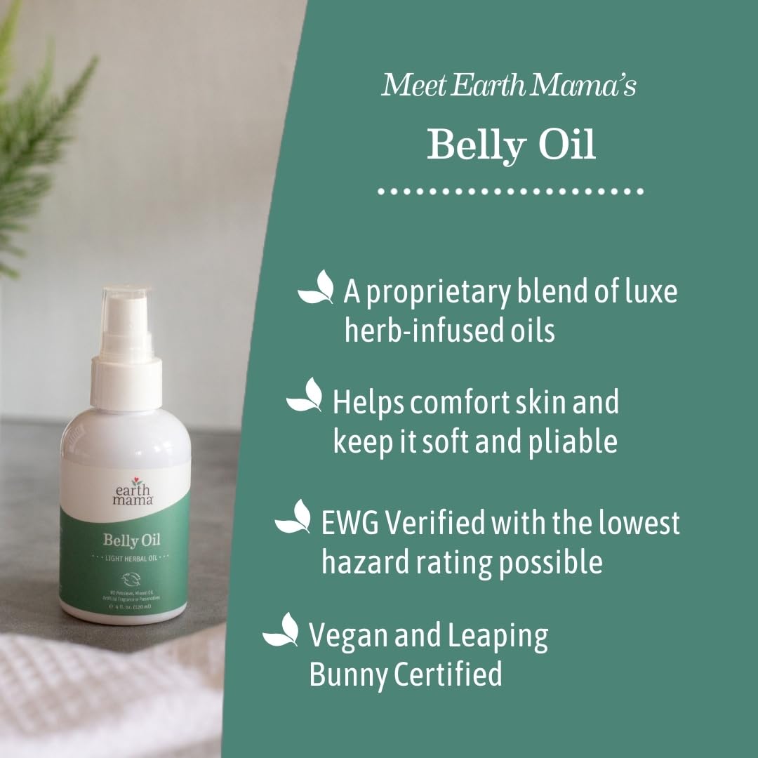 Organic borage and jojoba oil blend for maternal skin elasticity