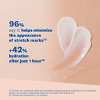 Back label of Mustela pregnancy stretch mark moisturizer showing 150ml size