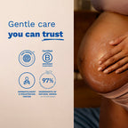Texture of Mustela fragrance free pregnancy lotion for dry skin elasticity