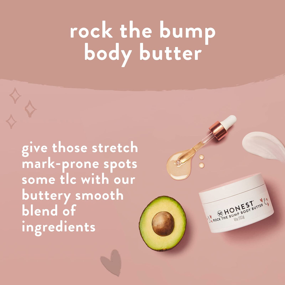The Honest Company Mama body butter and oil texture demonstration for dry skin
