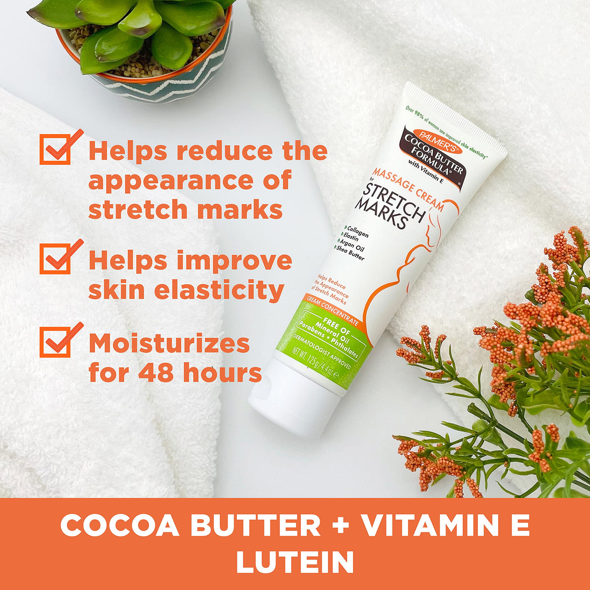 Dermatologist approved Palmer's stretch mark cream close up