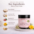 Authentic USA imported Irene Organics belly butter for postpartum skin recovery and C-section scar care.