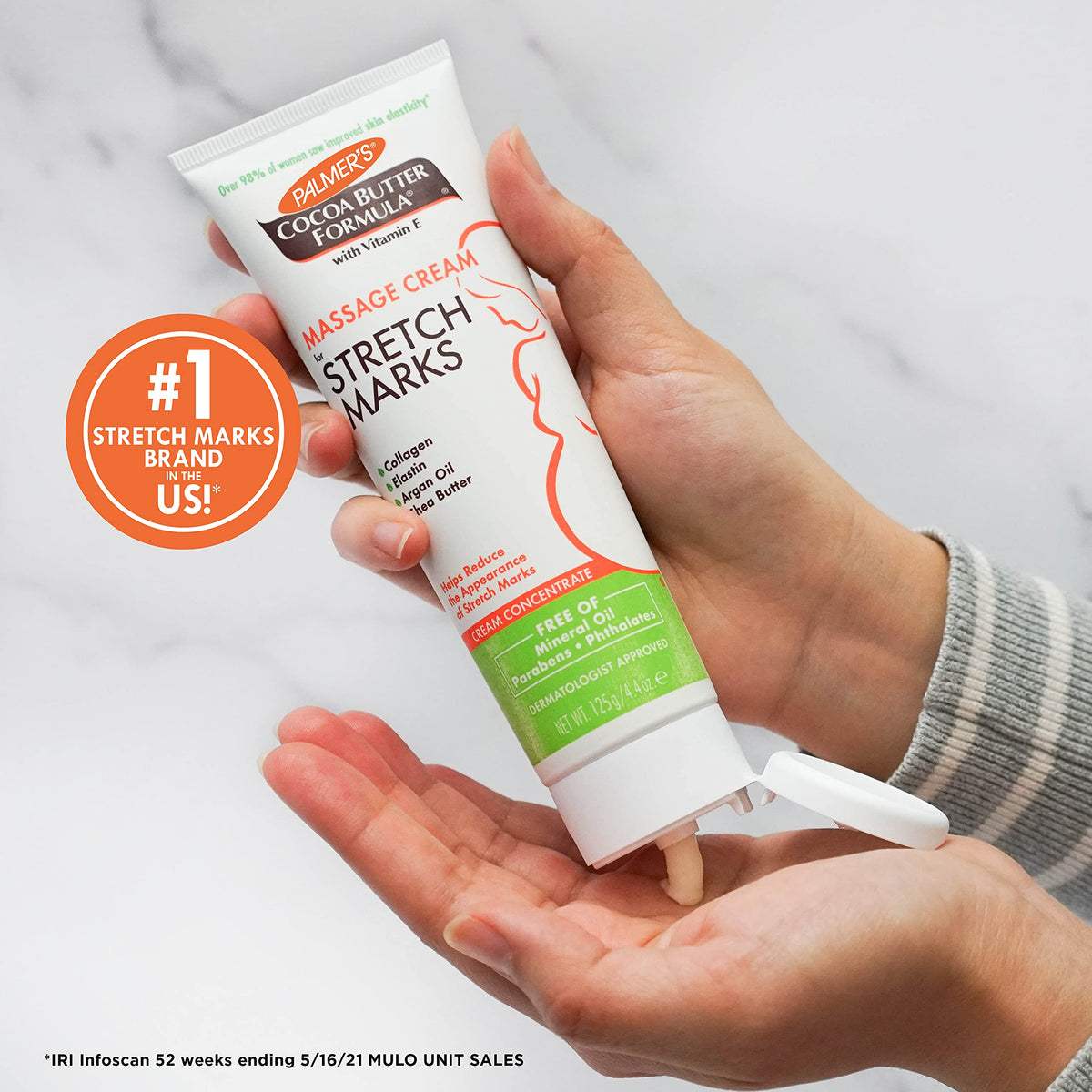 Palmer's stretch mark massage cream with collagen and elastin