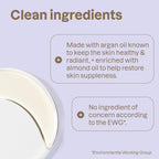Back label of ATTITUDE blooming belly stretch oil highlighting natural plant based ingredients