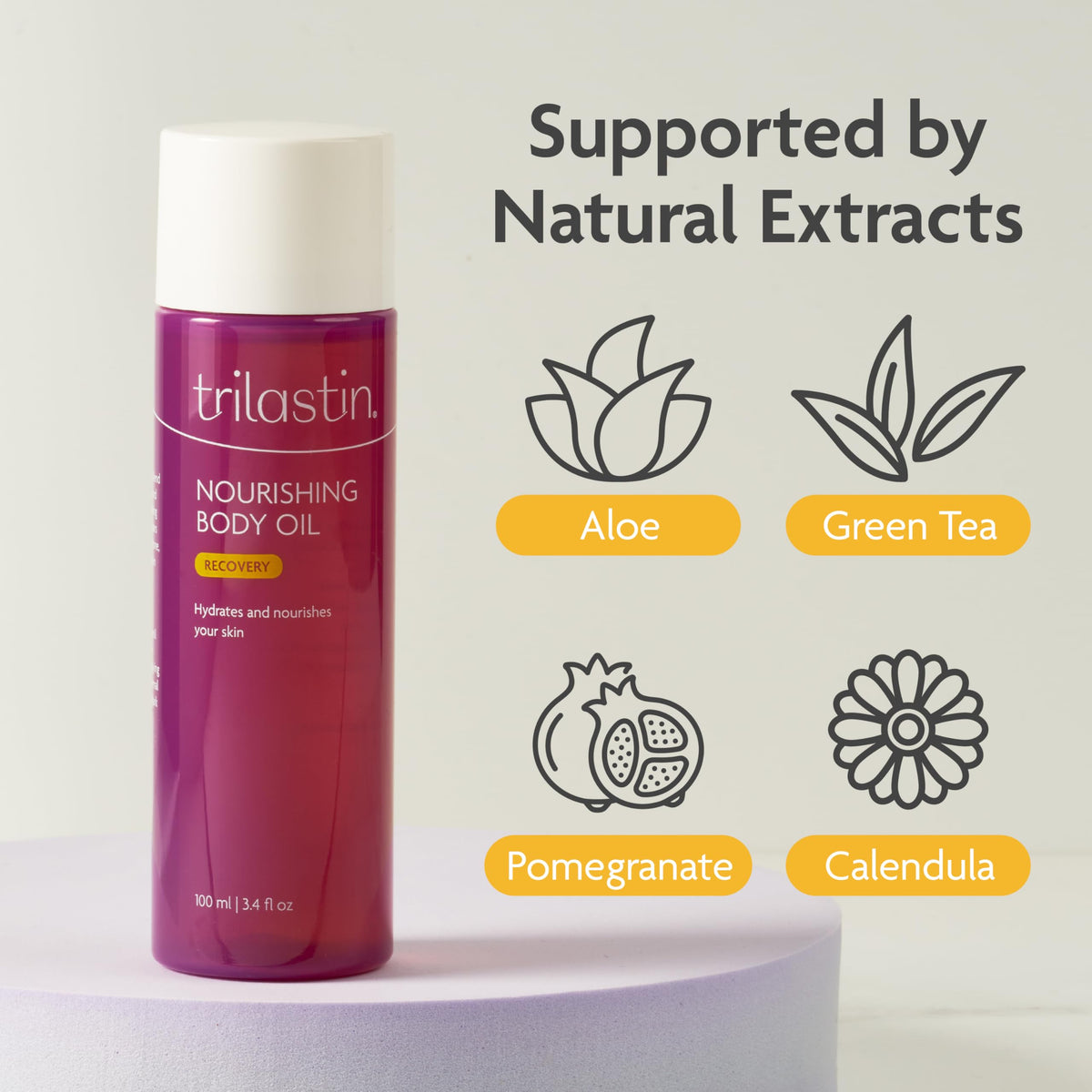 TriLASTIN nourishing body serum with natural botanical ingredients