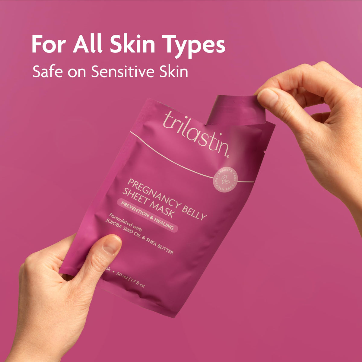 TriLASTIN intensive moisturizing belly sheet mask pack for expecting mothers