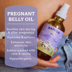 Badger pregnancy stretch mark body oil Rose and Vanilla 4 Fluid Ounce bottle