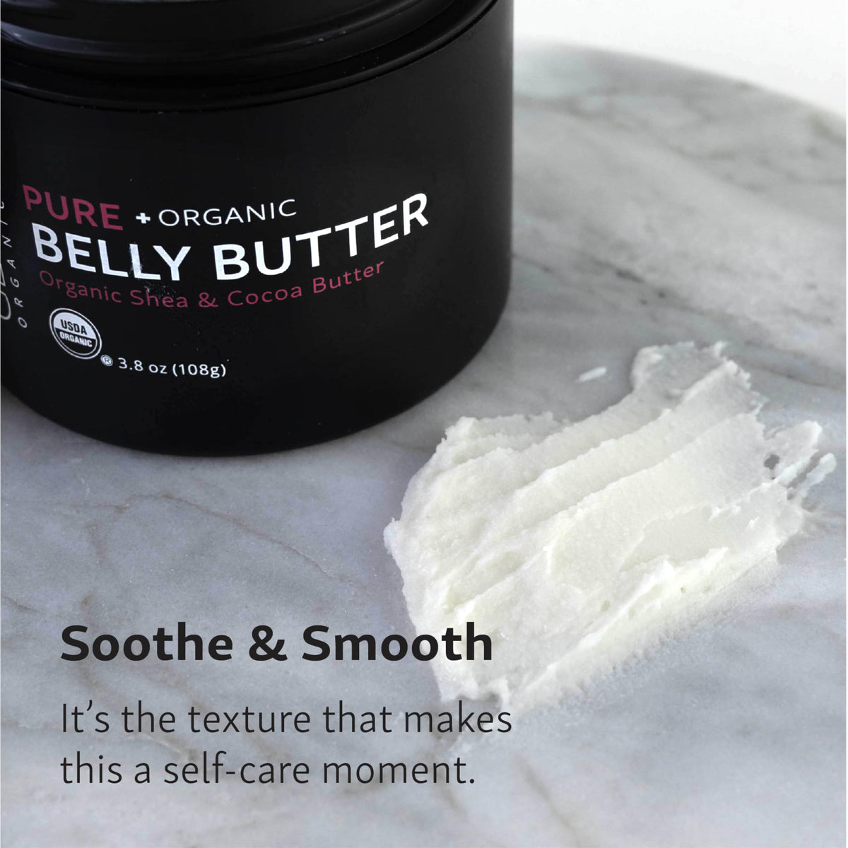 Glow Organics maternal skincare cream open jar showing clean white contents.