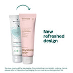 ATTITUDE Blooming Belly maternity lotion tube highlighting Moroccan argan oil ingredient