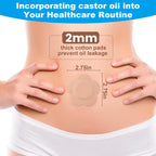 Applying drops of oil onto the disposable carrier patch for liver detox