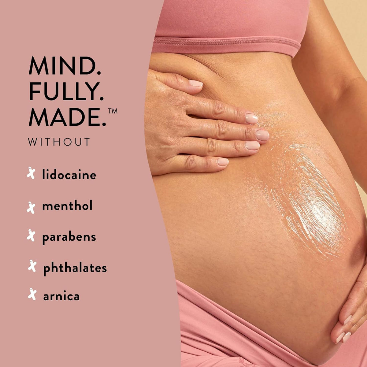 Authentic USA imported Honest Mama soothing belly gel back labels and directions