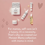The Honest Company clean maternity skincare line product texture display