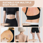 Mess-free disposable belly button patch close up view