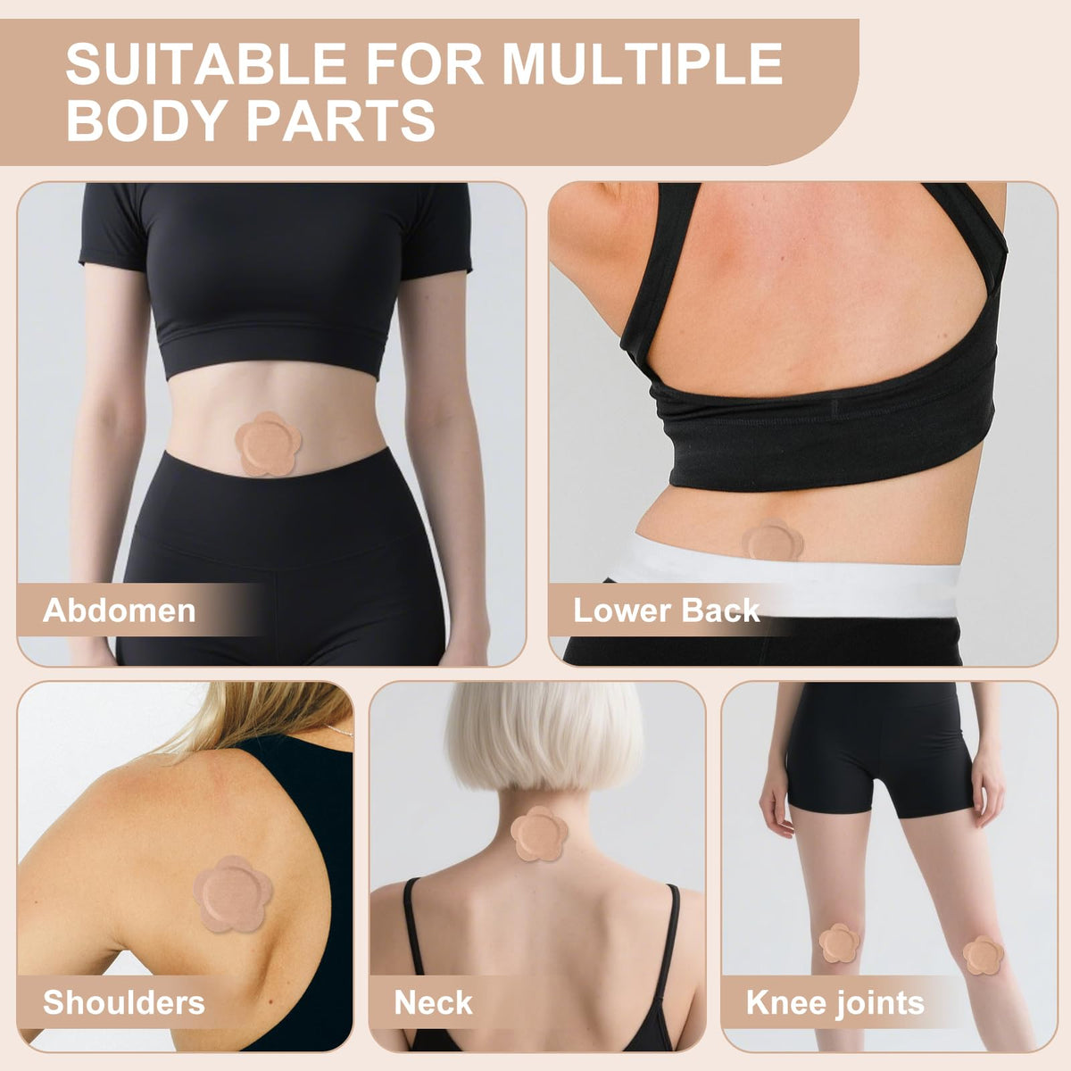 Mess-free disposable belly button patch close up view