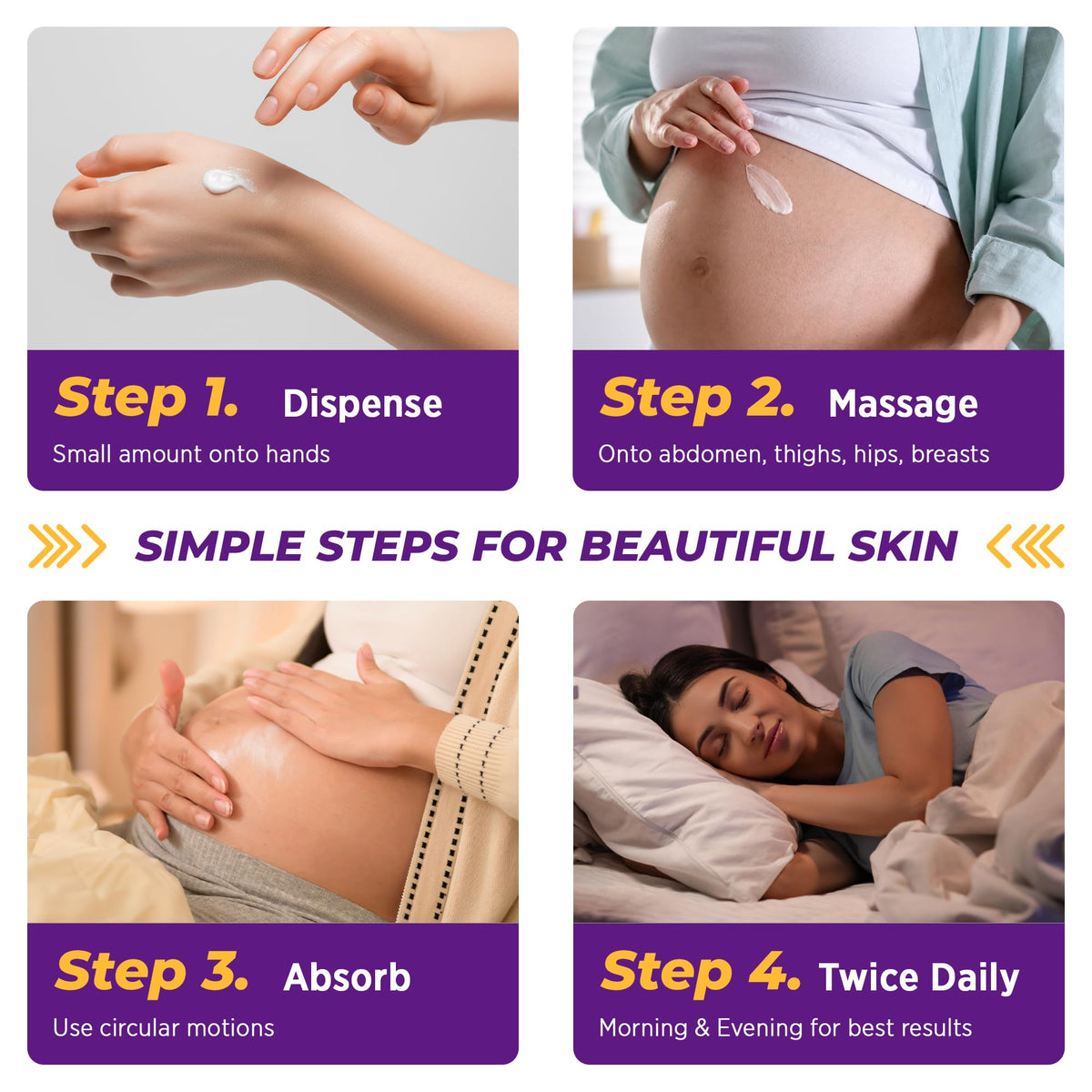 Four ounce jar of authentic USA imported pregnancy cream for skin elasticity.