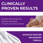Safe maternity skincare cream for expecting mothers targeting belly and hips hydration.