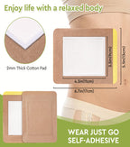 Close up view of the German pressure sensitive adhesive border on the kahaki wrap patch