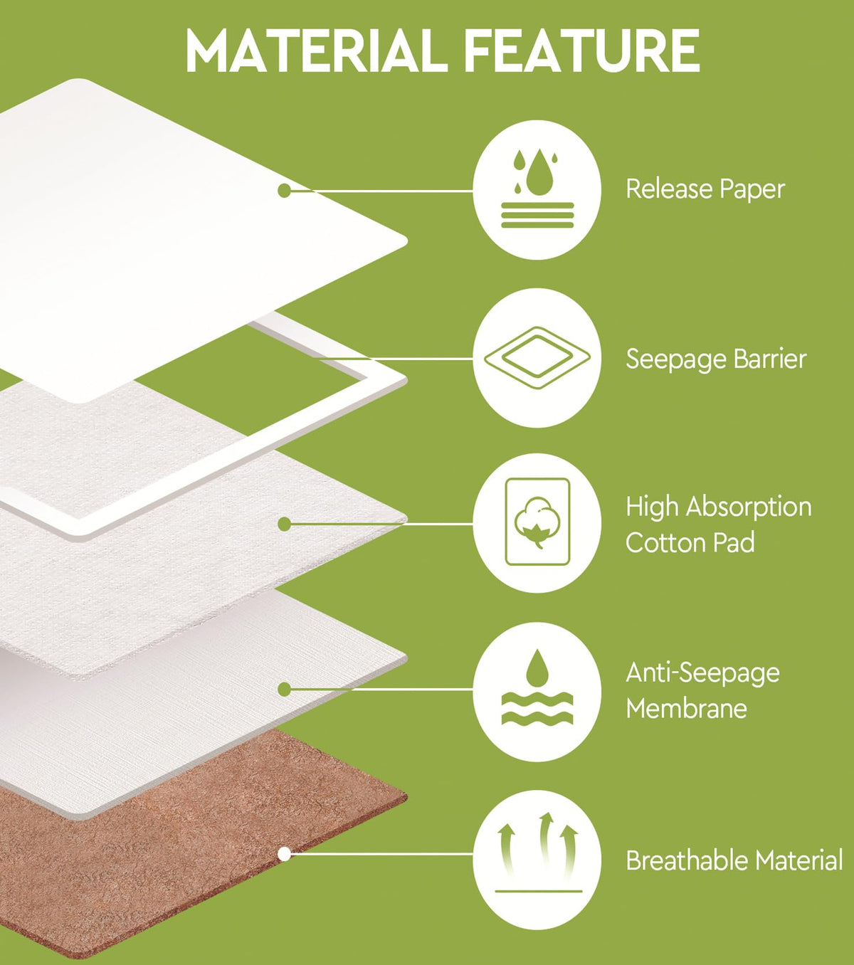 Infographic displaying the exact dimensions of the outer border and inner cotton pad