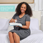 Four pack of breathable disposable postpartum underwear and non slip maternity socks