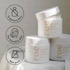 Roe Wellness four ounce skincare treatment jar for fading stretch marks naturally