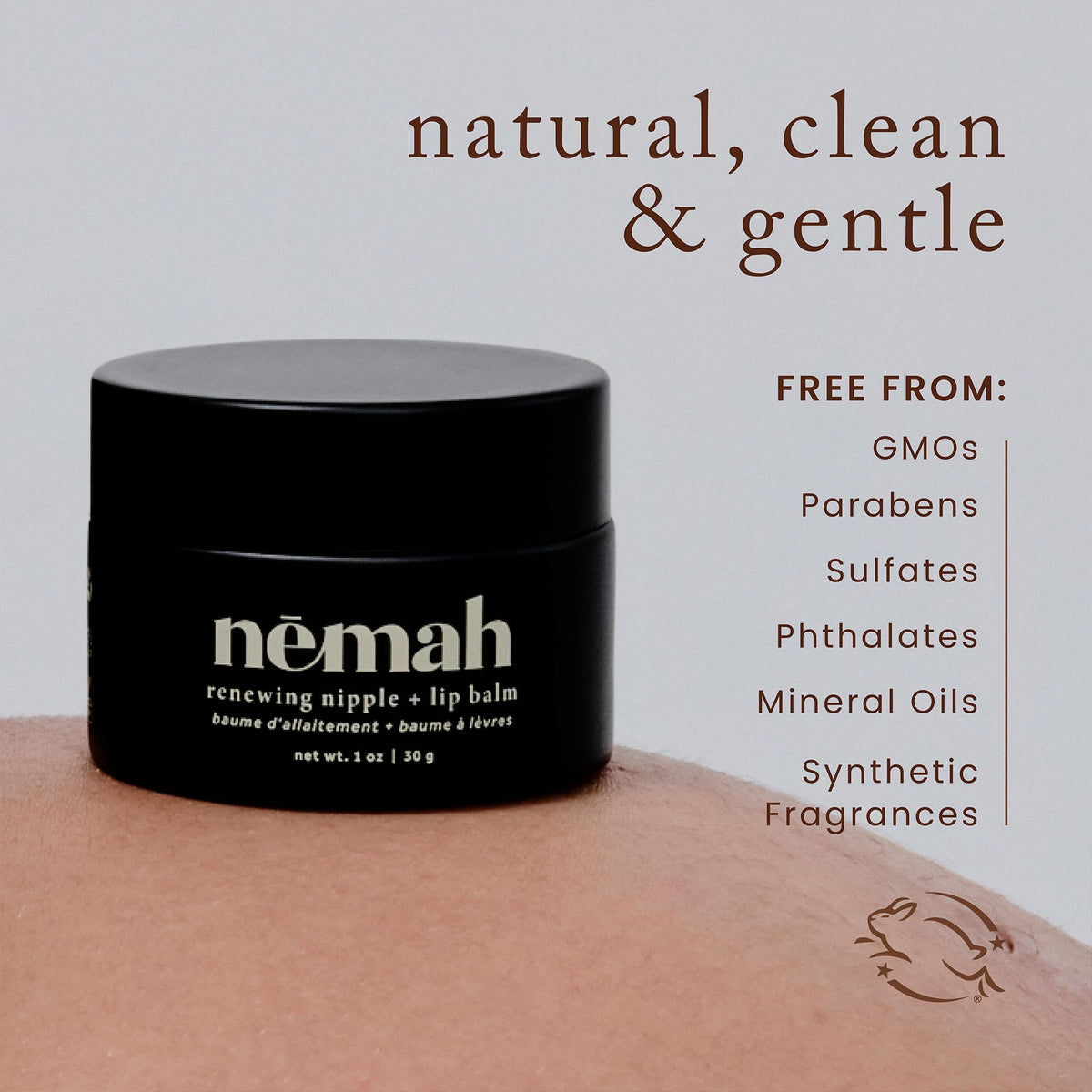 Non greasy two in one maternity lip balm and nipple cream application