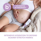 Leska maternity pregnancy stretch mark prevention cream packaging highlighting third trimester care