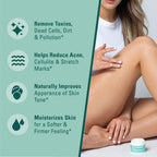 M3 Naturals cruelty free stretch mark treatment lotion display packaging