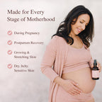 Organic belly butter jar by Irene Organics for pregnancy stretch mark prevention.