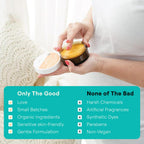 Mambino Organics pregnancy balm box packaging showing product details