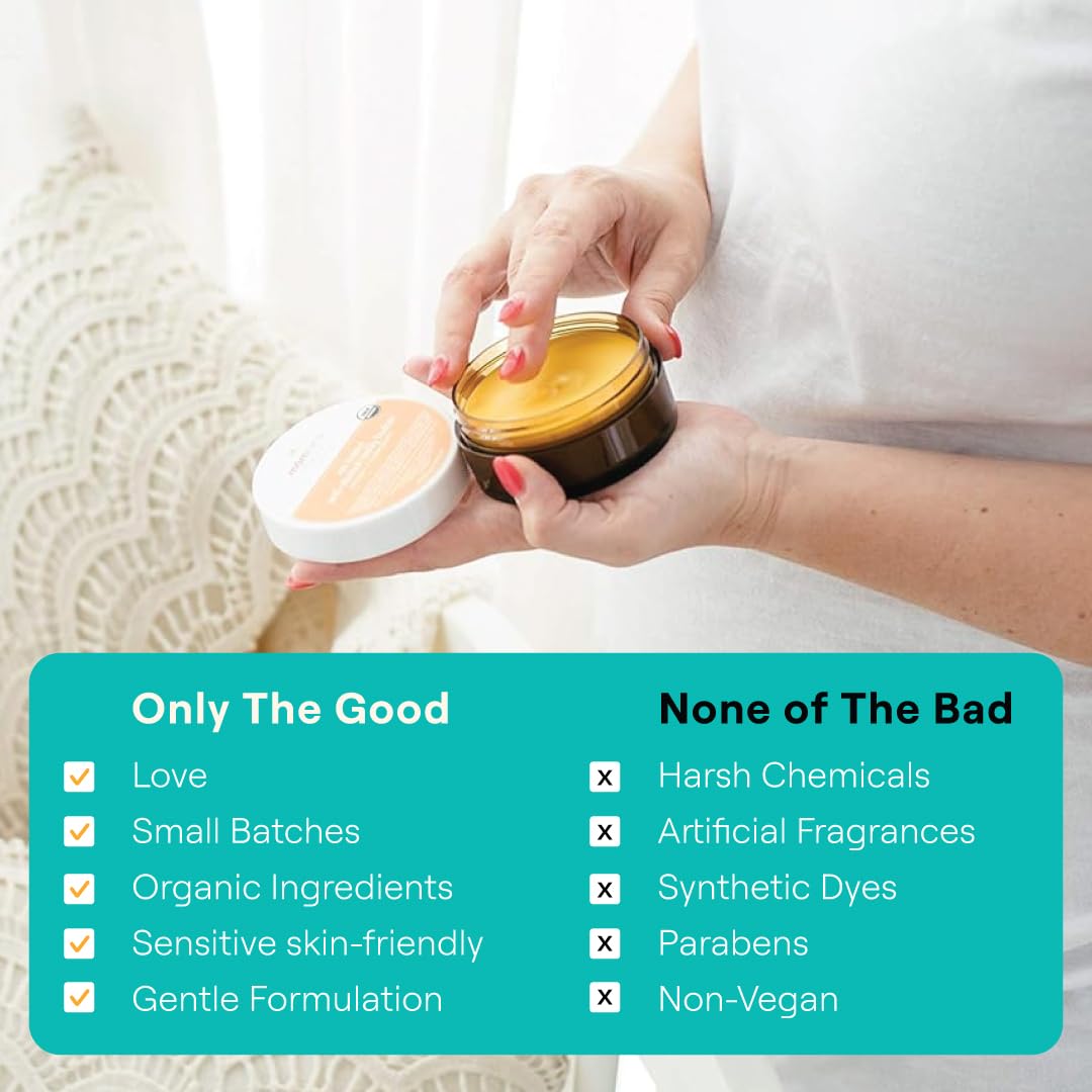 Mambino Organics pregnancy balm box packaging showing product details