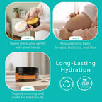 Mambino Organics maternity skincare container base with manufacture tracking details
