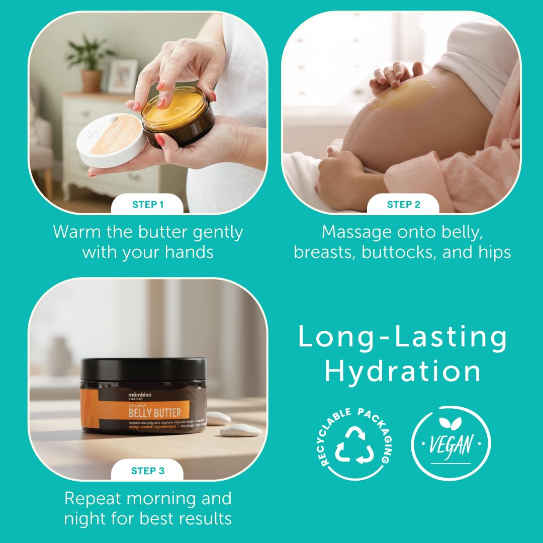 Mambino Organics maternity skincare container base with manufacture tracking details