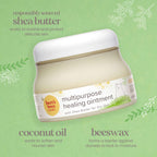 Burt's Bees Baby face and body multipurpose ointment pack showcasing the secure tub packaging close up