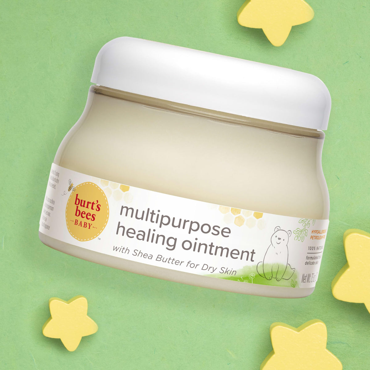 Burt's Bees Baby multipurpose shea butter skin ointment pack of three showing the product texture