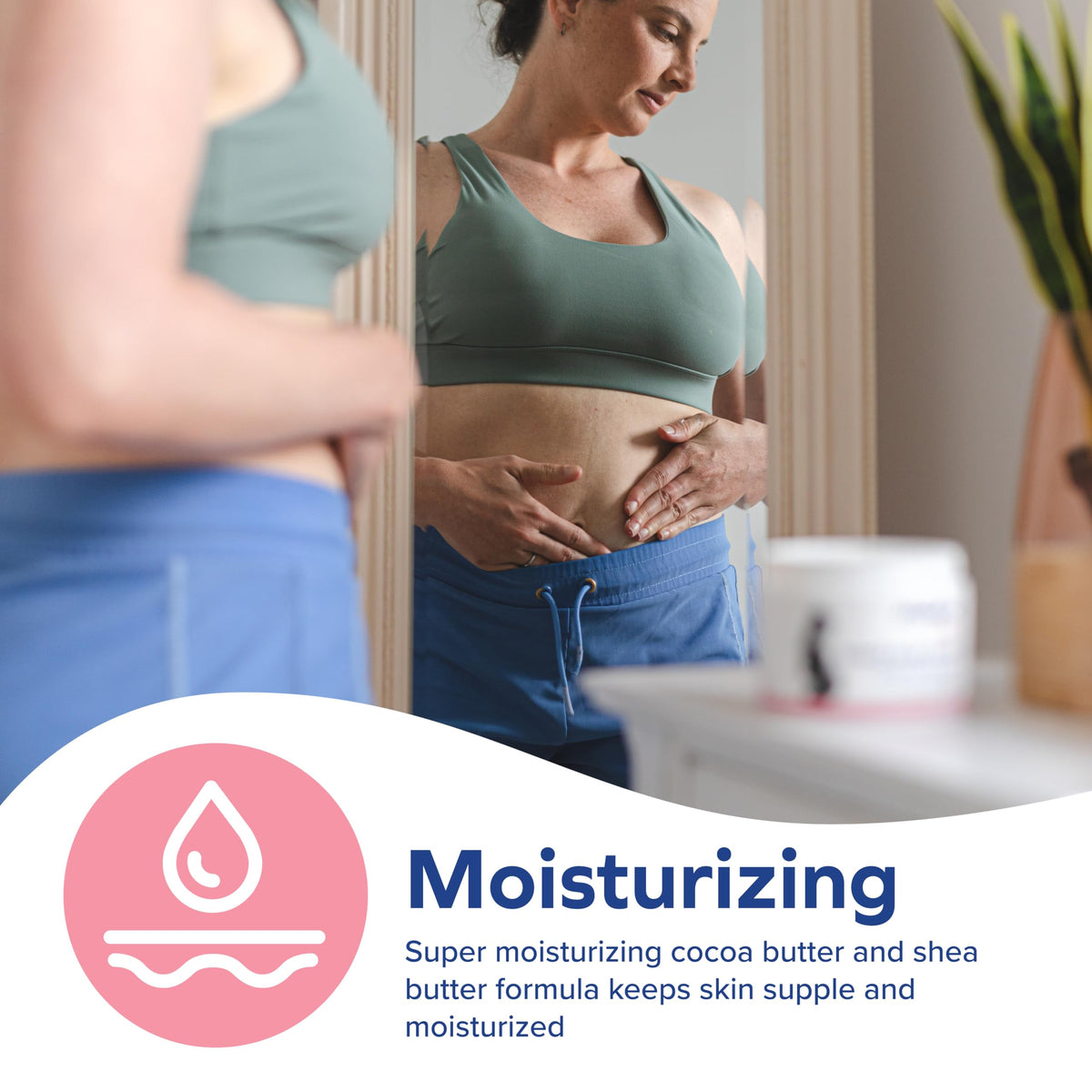 Authentic USA imported pregnancy stretch mark cream with cocoa and shea butter