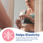 Nourishing postpartum body cream containing collagen and elastin for skin elasticity