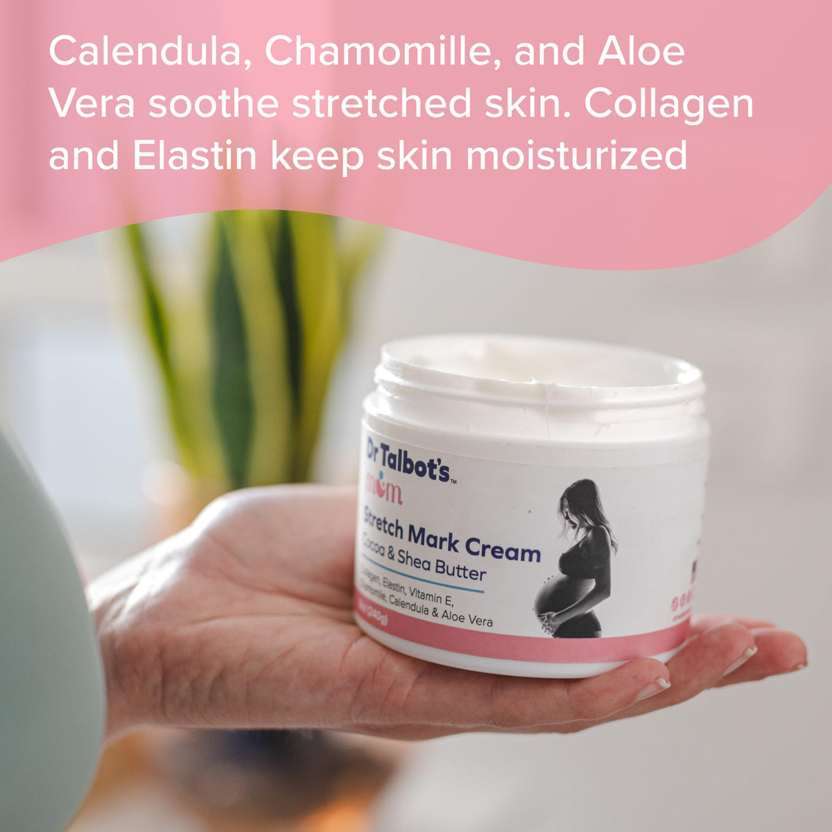 Rich soothing belly cream with vitamin E and aloe vera for dry pregnancy skin