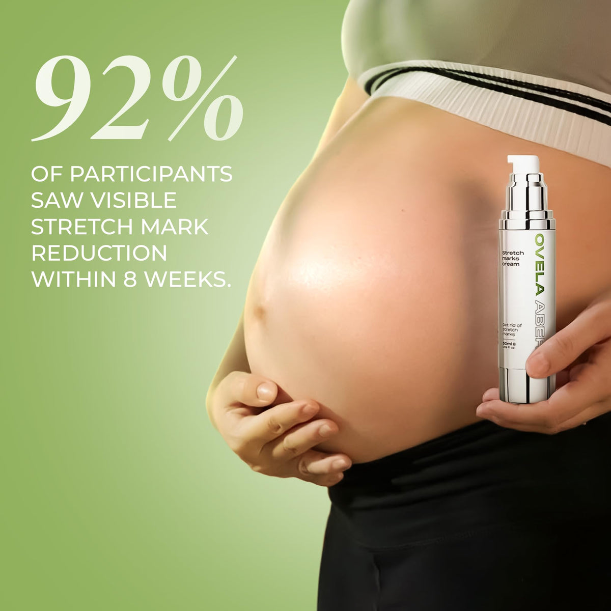 Abera stretch mark moisturizing belly lotion with sunflower oil ingredients